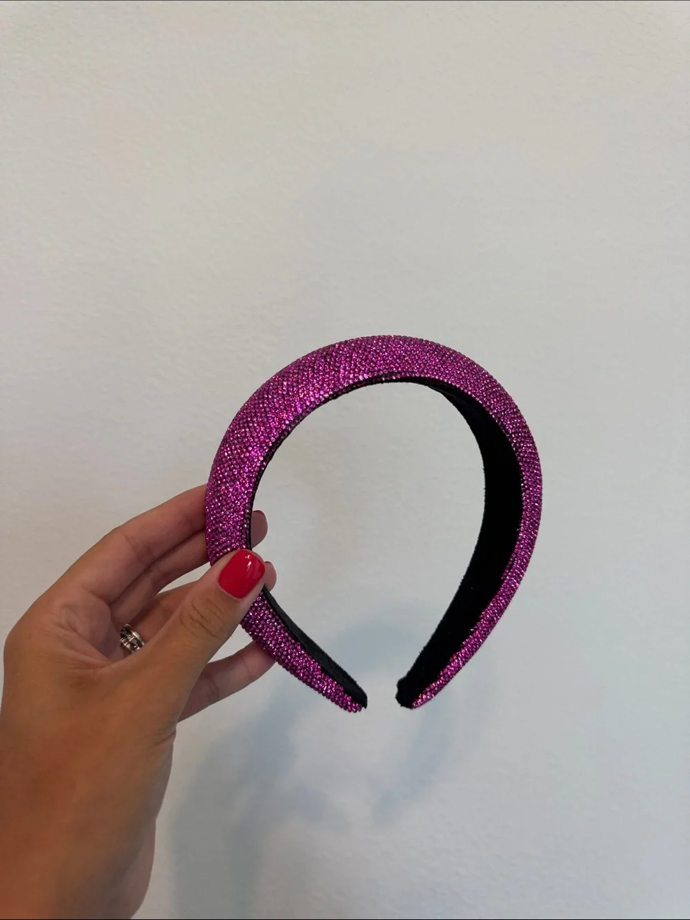 Amazon Hot Pink Rhinestone Padded Headband